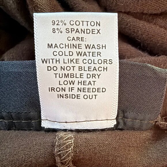 2 Pairs Pyramid Collection Ruched Ankle Stretchy Leggings Black & Brown Sz L - Picture 8 of 16